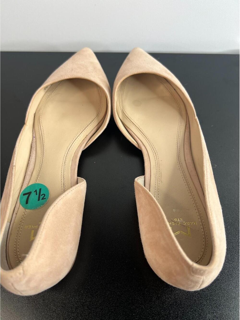 NEW Marc Fisher Labela Womens Slingback Pointed-Toe  Pump-Nude Suede Size 7.5M - Picture 4 of 13